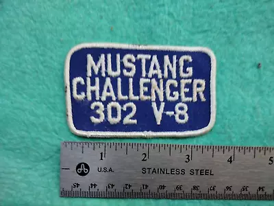 Vintage Ford Mustang Challenger 302 V-8 Racing Service Dealer Hat Patch • $7