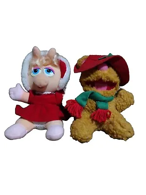 Vintage 1987 Jim Henson Muppets Baby Miss Piggy & Fozzie Plush Stuffed Animals • $11.41