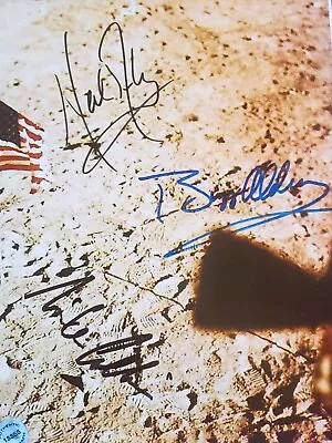 Buzz Aldrin Neil Armstrong Mike Collins NASA Apollo 11 Hand Signed Photo WBorder • $1800