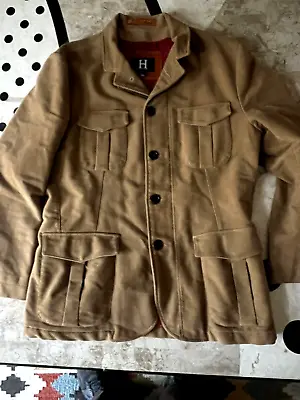 Tommy Hilfiger Made In Bulgaria Moleskin Cotton Safari Style Sport Coat Jacket L • $95.20