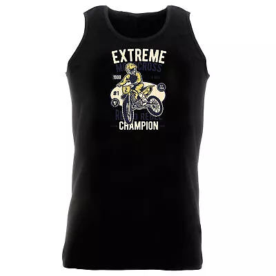 Dirt Bike Extreme Motocross - Novelty Funny Muscle Singlet Vest Unisex Tank Top • $19.95