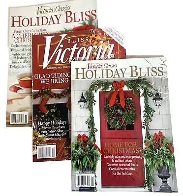 Lot 2 VICTORIA CLASSICS Holiday Bliss 2011 2012 + Victoria Bliss Nov/Dec 2009 • $15