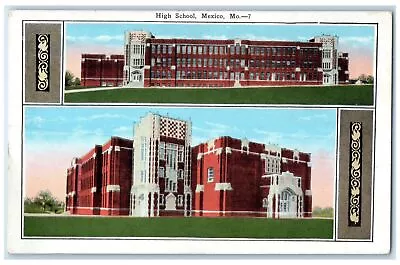 C1920's High School Campus Building Multiple View Mexico Missouri MO Postcard • $29.95