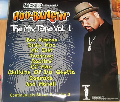 MACK 10 Hoo-Bangin' Orig Priority Promotional Poster 1999 24x24 EX Hip-hop • $5.99