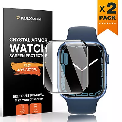$6.99 • Buy For Apple Watch 8 7/6/5 SE 2 45/41/38/40/42/44mm 6D Glass Full Screen Protector