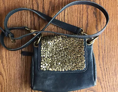 Monserat De Lucca Bronze Studded Leather Crossbody Purse NWOT • $90