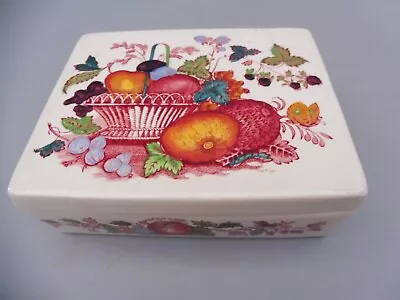 Masons Ironstone Fruit Basket Red Trinket Box • £15.50