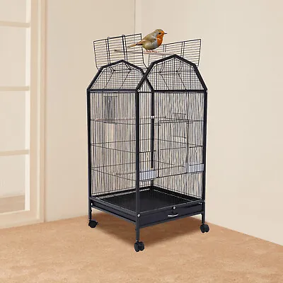 39.9  Large Bird Pet Cage Large Play Top Parrot Finch Cage Macaw Cockatoo 5 Door • $70.15