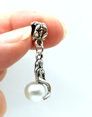 Pendant Mermaid On Large Faux Pearl  • $12.96