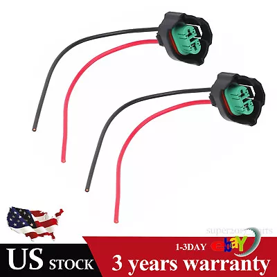 Wire Pigtail Female C H11 Two Harness Head Light Low Beam Bulb Plug Connector 2x • $5.98