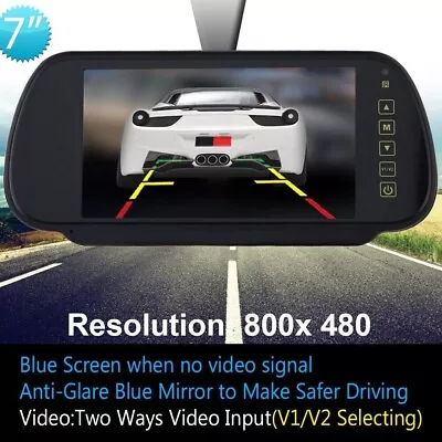 7  LCD Screen Car Rear View Headrest Mirror Monitor For Bus Car Reverse Camera • $48.90