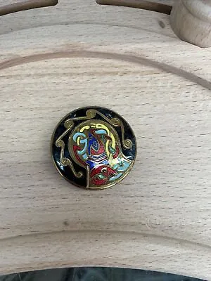 Vintage Tara Ware Book Of Kells Irish Enamel Pin Brooch Pendant Celtic 1.5  • $12.25