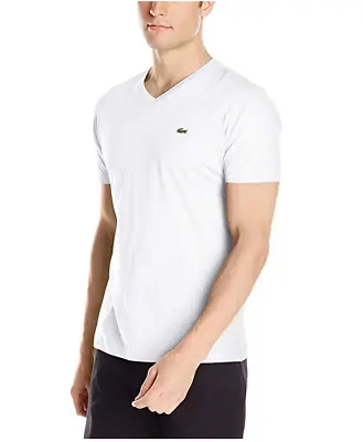 $39.99 • Buy NEW Lacoste Men's Short Sleeve Jersey Pima V Neck T-Shirt  SIZE: S - XXXL