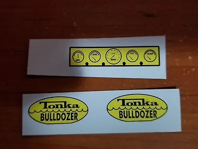 Tonka Truck  Bulldozer Vinyl Peel And Stick Decal Set With Dash Included • $6