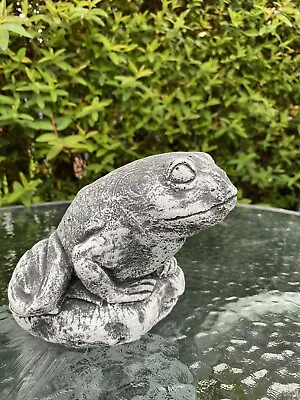 Solid Handmade / Painted Concrete Frog Garden Ornament New • £14.99