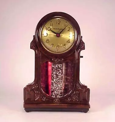 Rare Vtg Mastercrafters  Glitter Tube  Desk/mantle Clock-model 434-electric-red • $195