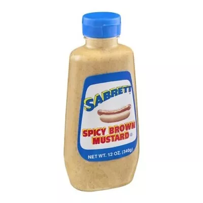 Sabrett Spicy Brown Mustard 12 Ounce Squeeze Bottle  - 1 Pack • $12.95