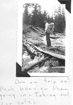 Vintage Photograph 1937 Stony Lake Montana Forestery Workers Fishing Trip Photo • $6