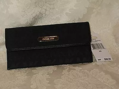 Michael Kors.  Black  Austin Flat Continental Signature Wallet. New. • $87.93