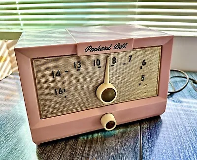 RARE Packard Bell Model 531 Vtg Pink Bakelite Tube Radio 1953-1954 Working! • $289.99