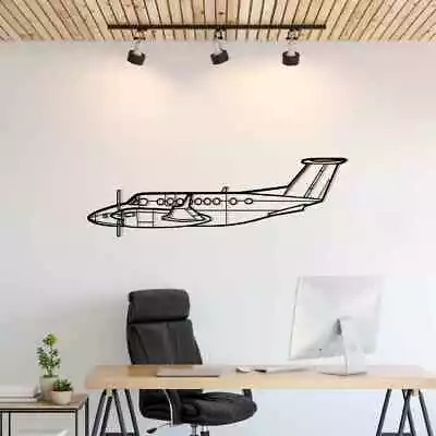 Wall Art Home Decor 3D Acrylic Metal Plane Aircraft USA Silhouette King Air 350 • $87.99