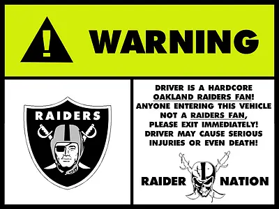 Las Vegas Oakland Raiders Airbag Stickers Nation Decal Vinyl Window Car Truck • $4.99