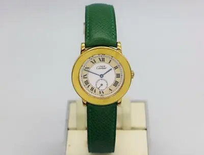 Cartier Must De Cartier Silver 925 Gold Plated Swiss  Wristwatch Quartz • $1785