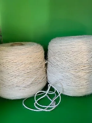 Beautiful Lot 2 Cone Spool Bulky Huarizo Alpaca Weaving Yarn 6lb 0oz 2721gr 9001 • $32