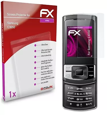 £9.49 • Buy AtFoliX Glass Protective Film For Samsung C3050 Glass Protector 9H Hybrid-Glass