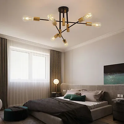 $39.90 • Buy Sputnik Light Metal Chandelier Flush Mount Lighting Fixture Hanging Lamp Modern