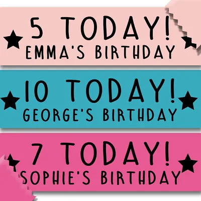 Personalised Birthday Banner Wall Decoration Party Event 5th 10th 13th ANY AGE • £4.95