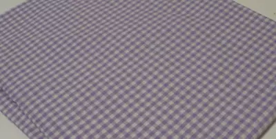 2 Yards Vintage Gingham Purple White Check 44  X 72  Spring Easter Country • $4.88