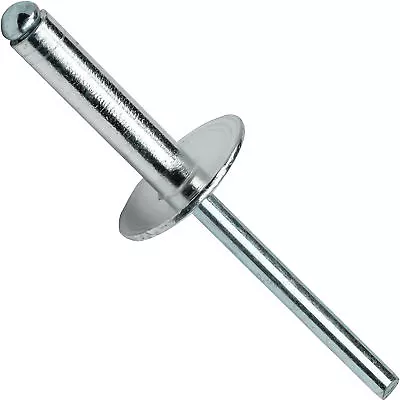 Large Flange Pop Rivets 3/16  X 1/2  Aluminum Body Steel Mandrel (6-8) Qty 50 • $12.04