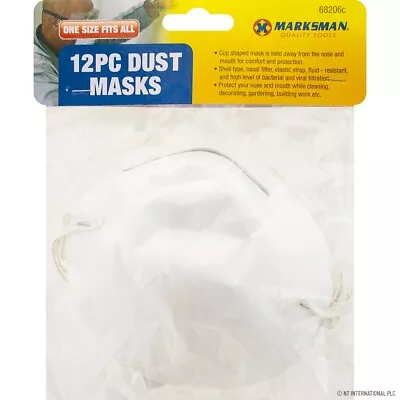 12pc Comfort Disposable Face Dust Masks PROTECTION Non Medical Surgical • £2.99