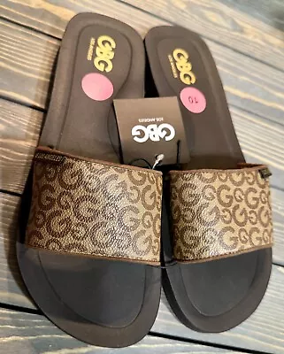 GBG G By Guess Slides  Slip On Shoes Sandals Slippers Logo Size 10 M • $26.99