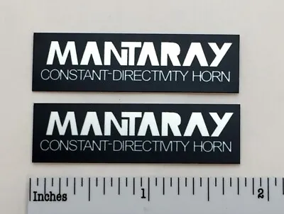 Mantaray Horn Speaker Badge Logo Emblem Custom Aluminum Pair Altec Lansing  • $9.95