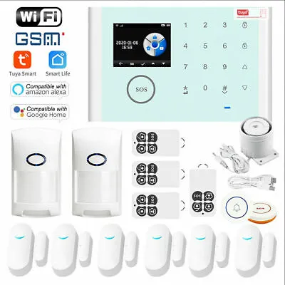 £104.99 • Buy Tuya APP WiFi+GSM+GPRS Wireless Home Security Alarm Burglar System+Amazon Alexa