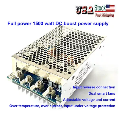 DC Boost Converter Step-up Power Supply Module 1500W 50A 12V-48V To 24V-70V USA • $69.99