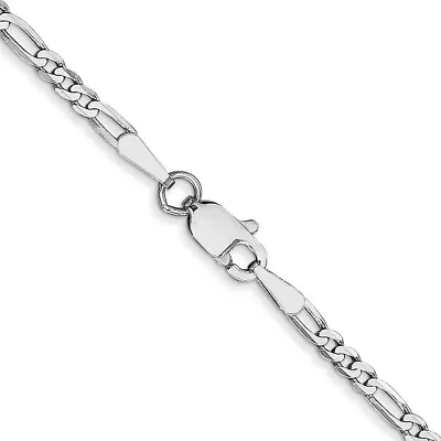 Figaro Link Chain In Solid 14K White Gold - 2.25 2.75 3 4 5.5 6 7mm Widths • $249.97