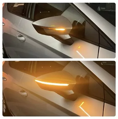 2X Dynamic LED Turn Signal Mirror Light Indicator For Seat Leon MK3 Ibiza 5f 13+ • $30.82