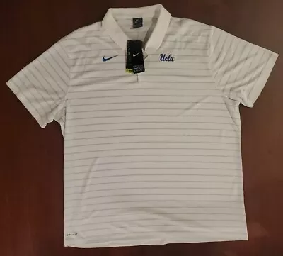 UCLA Bruins Nike Dri-Fit Polo Shirt On Field Men's XXL NEW WITH TAGS White/Gray • $27.50