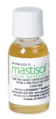 Mastisol Liquid Medical Adhesive Clear Non Irritating Non Adherent Sterile 15ml • $17.99