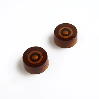 Set Of 2 Electric Guitar Knobs For 18-spline Pots Vintage Amber • $6.50