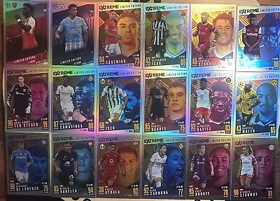 Topps Match Attax EXTRA 2023/2024  All 18 EXTREME Limited Edition - Complete • £0.99