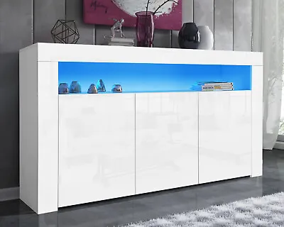 £229.99 • Buy Cabinet Cupboard Sideboard Tv Unit Stand Display High Gloss Doors With Led Light