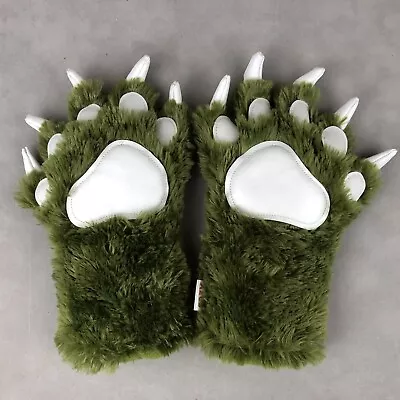 Lazy One Green Monster Paws Plush Kid Gloves Halloween Costume Hands • $19.99