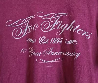 Foo Fighters 1995-05 10 Year Anniversary Vintage Australia Tour Concert T-shirt • $45