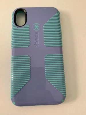 $24 • Buy Speck Candyshell Grip IPhone X / Xs Case Wisteria Purple/Mykonos Blue