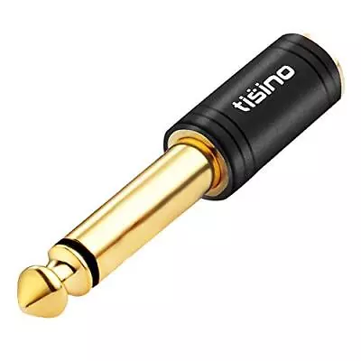 1/4 Mono To 3.5mm Stereo Adapter Gold Plated 6.35mm Ts Male To 1/8 Inch Trs Fema • $12.89
