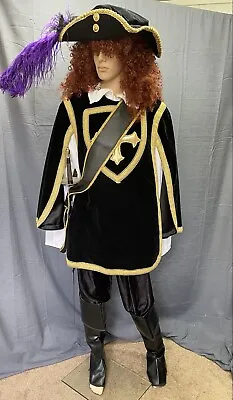 Black With Black Shield Musketeer Costume  Excellent Condition -adult Medium • $125